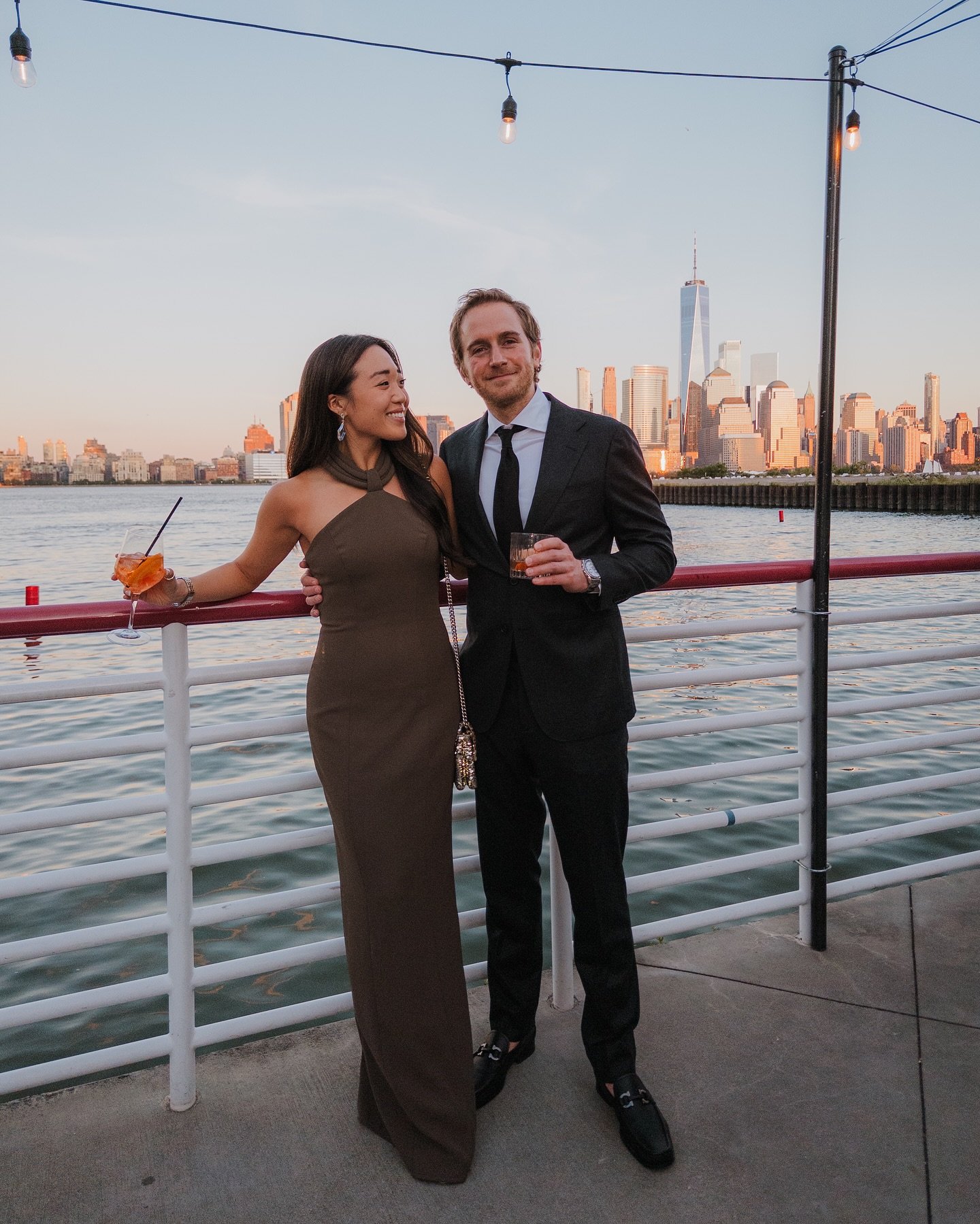 A beautiful evening by the waterfront celebrating the most beautiful wedding. 🤍 
Congratulations to the happy couple @pandyy11 + @nasrinnnx !